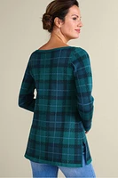 Janece Plaid Sweater Tunic