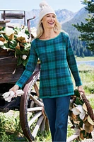 Janece Plaid Sweater Tunic