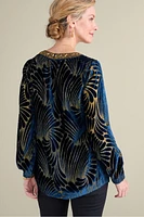 Adrienne Embroidered Velvet Tunic