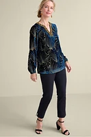 Adrienne Embroidered Velvet Tunic