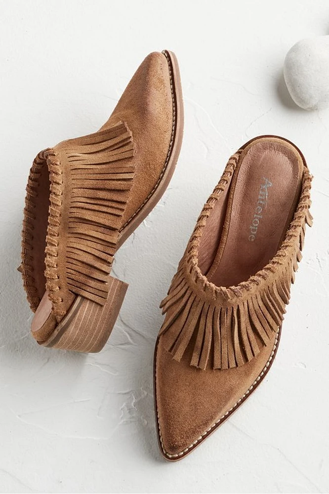 Dabney Fringe Suede Mules