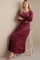 Santiago Embossed Velvet Dress