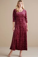 Santiago Embossed Velvet Dress