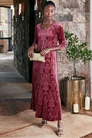 Santiago Embossed Velvet Dress