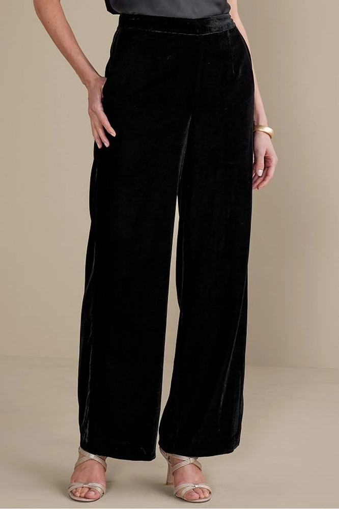 Aria Velvet Wide Leg Pants