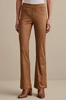 Faux Suede Bootcut Pants