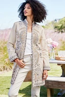 Kerala Embellished Natural Jacket