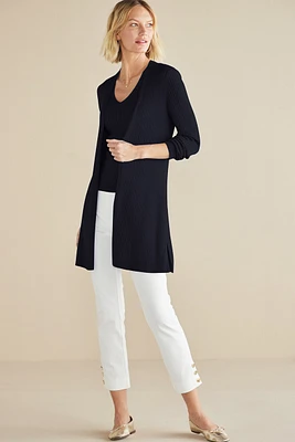 Soft Essential Ribbed Long Cardi