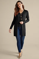 Soft Essential Ribbed Long Cardi