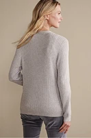 Soft Essential Ribbed Button-Front Cardi