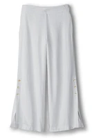 Catania Linen Blend Wide Leg Crop Pants