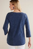 Wilma Washed Knit Denim Tunic