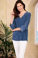 Wilma Washed Knit Denim Tunic