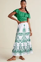 Ramona Embroidered Maxi Skirt