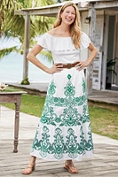 Ramona Embroidered Maxi Skirt