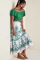 Ramona Embroidered Maxi Skirt