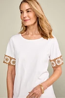 Hildi Crochet Trimmed Tee