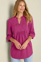 Mikaela Embroidered 3/4 Sleeve Tunic