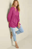 Mikaela Embroidered 3/4 Sleeve Tunic