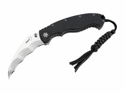 Boker Plus Bat Manual Knife Black G-10 [3.50" Plain Satin] Hawkbill 01BO430