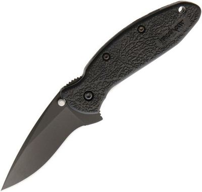 Kershaw Scallion Spring Assisted Knife Black Polymer [2.50" Black 420HC] 1620BLK