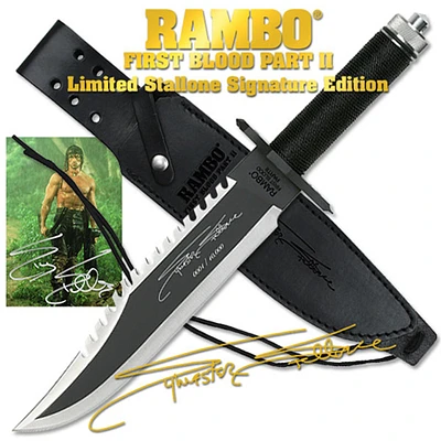 First Blood Part II Signature Black Survival Knife