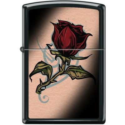 Red Rose Tattoo Zippo