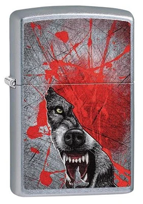 Blood Splatter Wolf Zippo