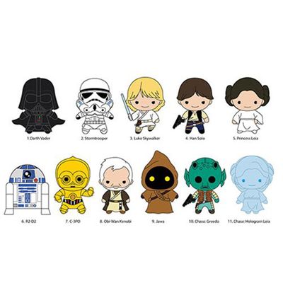 Star Wars Series 1 3D Foam Bag Clip [1 Random Bag]