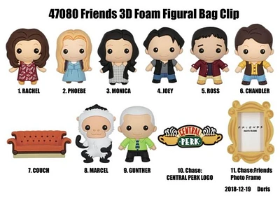 WB Friends 3D Foam Bag Clip Random Blind Bag [1 Random Bag]