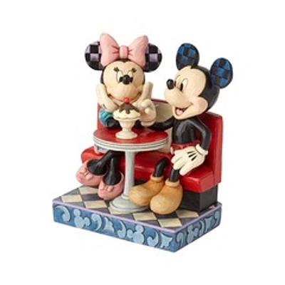 Disney Micky Mouse & Minnie Soda Shop Statue Jim Shore