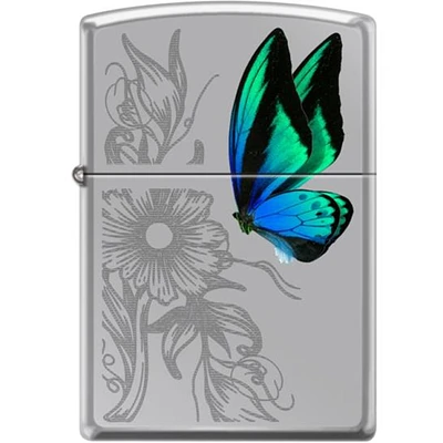 Butterfly and Flower Zippo