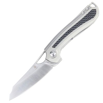 Kizer Kobold Manual Knife Frame Lock Gray Titanium [2.94" Satin S35VN] Drop Point Ki3542