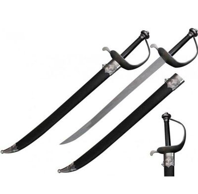 Pirate Sword with Metal Guard Black Handle