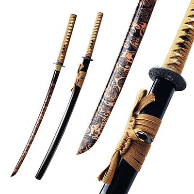 40.5" Black & Gold Blade Hand Forged Samurai Sword