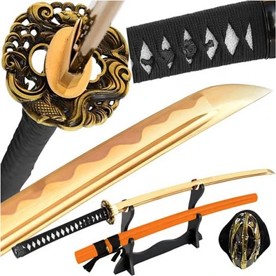 Golden Blood Groove Hand Forged Samurai Sword GD Blade