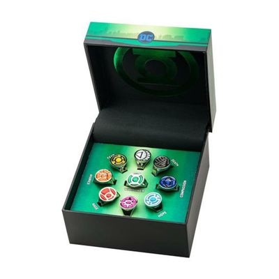 Ring Set - DC Green Lantern Adjustible (Set of 9)