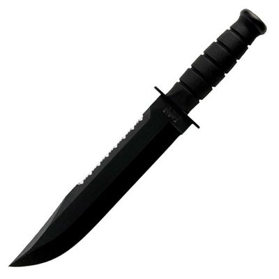 Ka-Bar Big Brother Fixed Blade Knife Black Kraton [9.375" Plain Black] Clip Point 2211