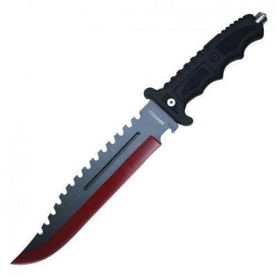 Red Two Tone Hunting Knife 13.5"