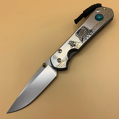 CRK - Large Sebenza 31 (CGG Lunar Landing) w/ Chrysocolla Drop Point