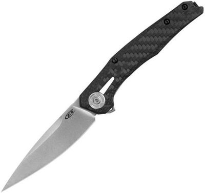 Zero Tolerance  0707 Manual Knife Black Carbon fibre [ 3.50" Plain Stonewash ] Drop Point 0707