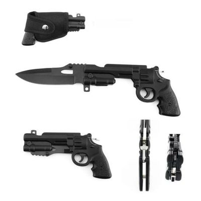 Revolver Folding Knife Spring AO With Valcro Pouch