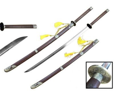 57" Miao Dao Chinese Sword 75Mn Spring Steel Hand Forge