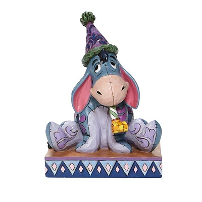 Disney Winnie The Pooh Eeyore with Birthday Hat & Horn Enesco Statue