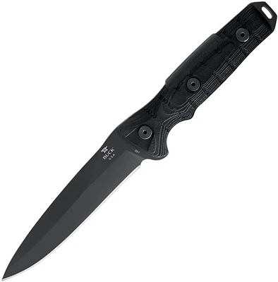 Buck GCK Spear Point Fixed Blade Gray G-10 [5.50" Plain Black] Spear Point BU891BKS