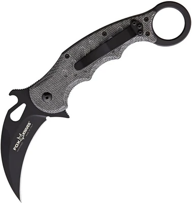 Fox Knives Karambit Manual Knife Liner Lock Black Micarta [3.10" Plain N690] Hawkbill 479 MIB