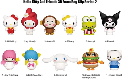 Hello Kitty Series 2 3D Foam Bag Clip Random Blind Bag [1 Random Bag]