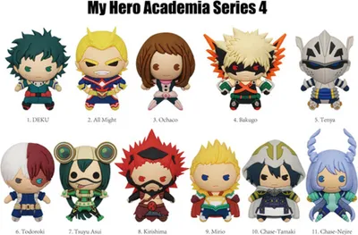 My Hero Academia Series 4 3D Foam Bag Clip [1 Random Bag]