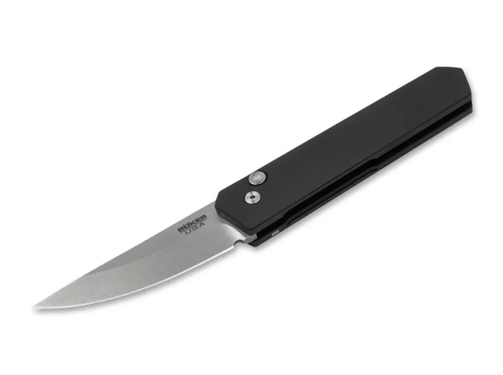 Boker Plus USA OTF Automatic Knife Black / Stonewash 06EX260 Hogue