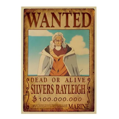 Print - One Piece Wanted Poster (SILVERS RAYLEIGH) 100,000,000